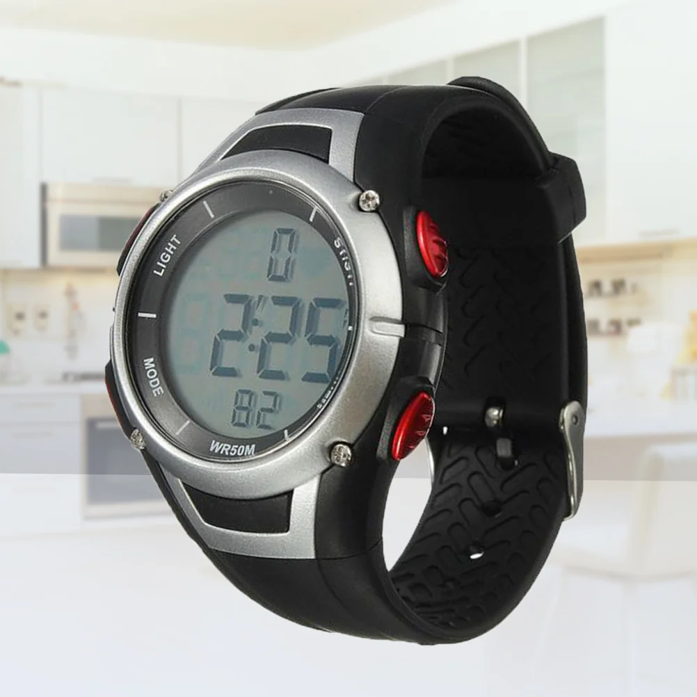

Sporty Watch 3ATM Waterproof Heart Rate Bracelet with Chest Strap (Black)