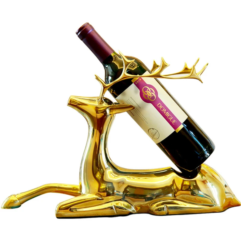 

European Living Room Deer Red Wine Rack Wine Cabinet Decoration Creative Home Model Room Restaurant Wine Rack Decoration