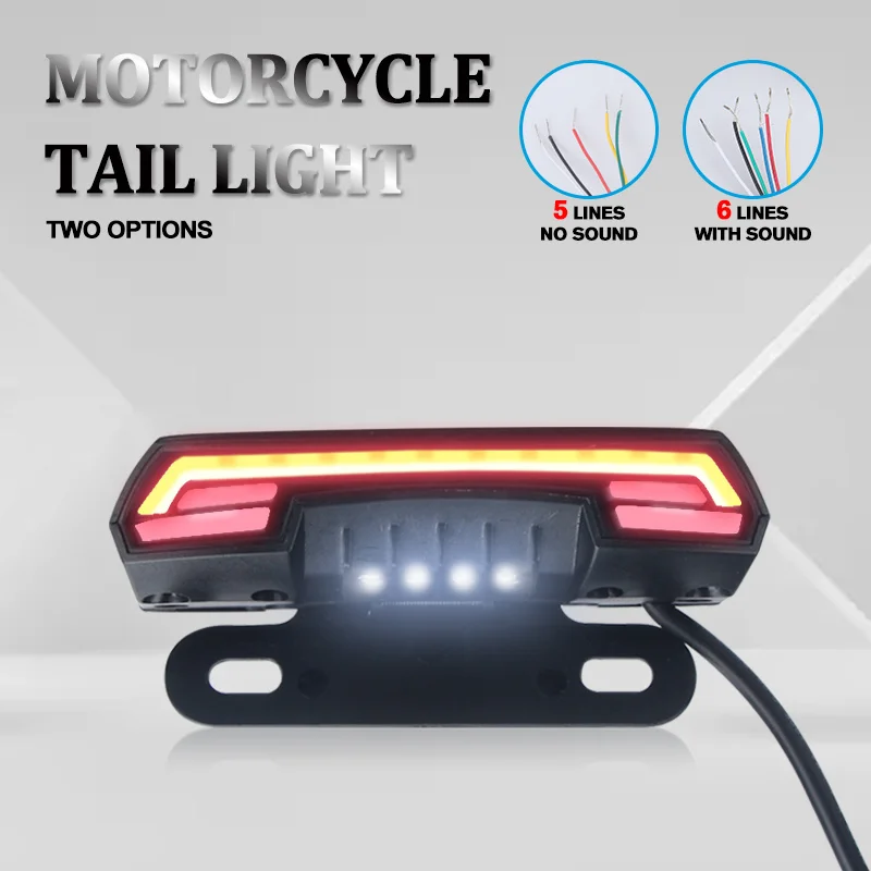 

Motorcycle Tail Light LED Motorcycle Headlight Turn Signal Lights Waterproof No/With Sound High Brightness BatteryCar Colourful