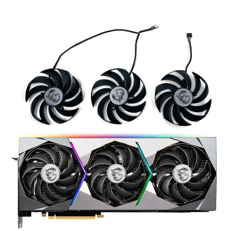 

New Original 95MM PLD10010B12HH RTX 3090 GPU Cooler Fan Replacement for MSI GeForce RTX 3080 3080Ti 3090 Ti SUPRIM X Graphics