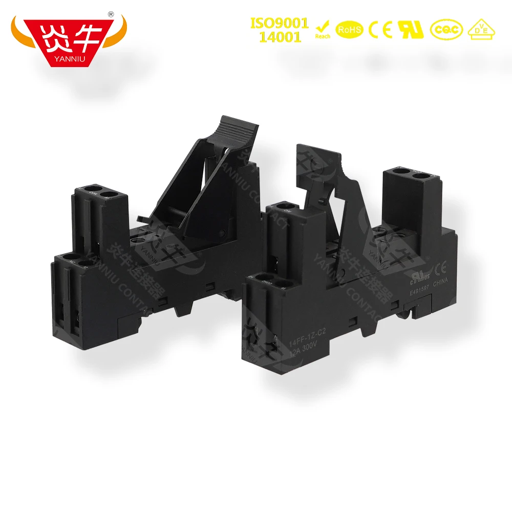

Din-рейка защелкивающиеся релейные розетки 14FF-1Z/2Z-C2 для H = 15,7 мм 25,5 мм реле JQX HF HK 115F G2R G5R G5RL RTD 845HN