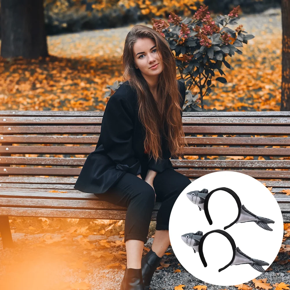 2 шт. повязка на голову с соленой рыбой обручи для волос головной убор товары