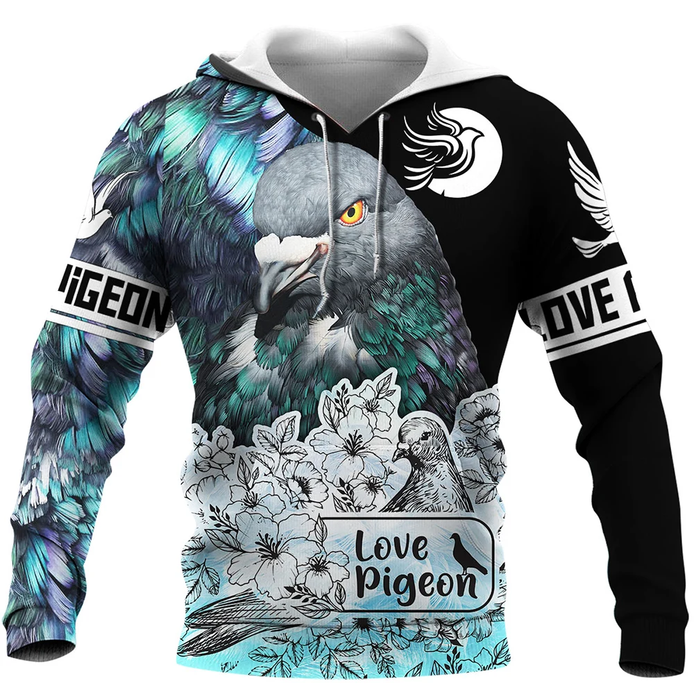 

CLOOCL Men Hoodies Love Pigeon 3D Graphics Printed Male Hoodie Women Hooded Sweatshirt Long Sleeves Casual Hoodies & Sweatshirts