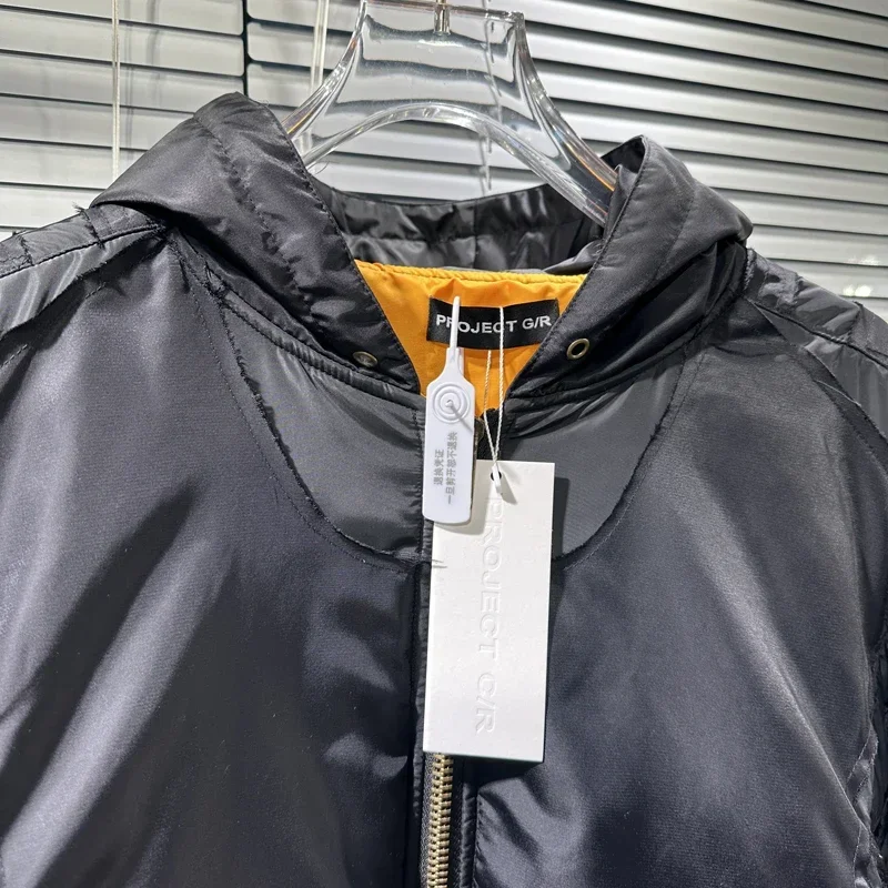 Хлопковые куртки на молнии с длинными рукавами и карманами дизайнерское