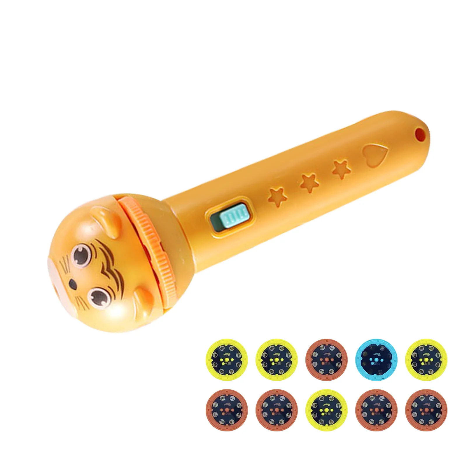 

Kids Flashlights Toys Flashlight Slide Projector Cognitive Learning Education Toy 8 Patterns Kids Cognition Bedtime Education