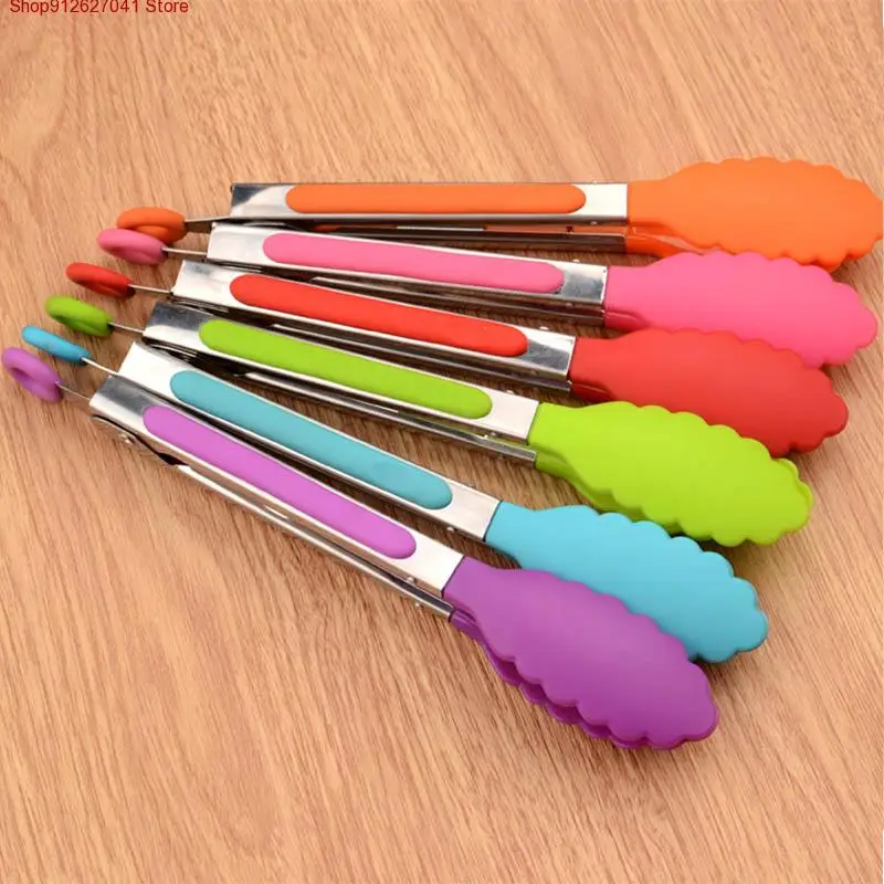 

1 шт., силиконовые щипцы для приготовления пищи, из нержавеющей стали