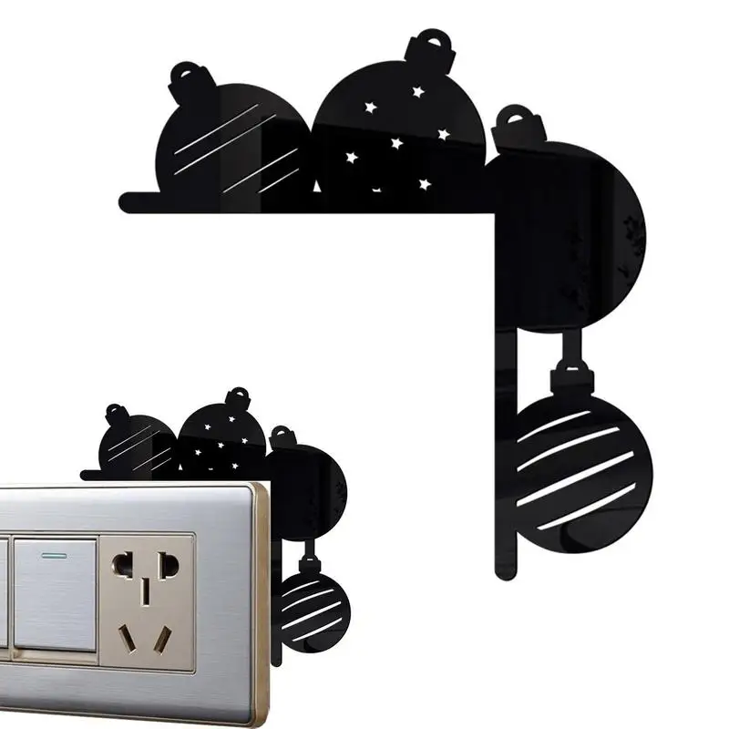 

Light Switch Stickers Labels Santa And Elks Wall Sticker Christmas Light Switch Window Decor Door Corner Decor Door Frame Home
