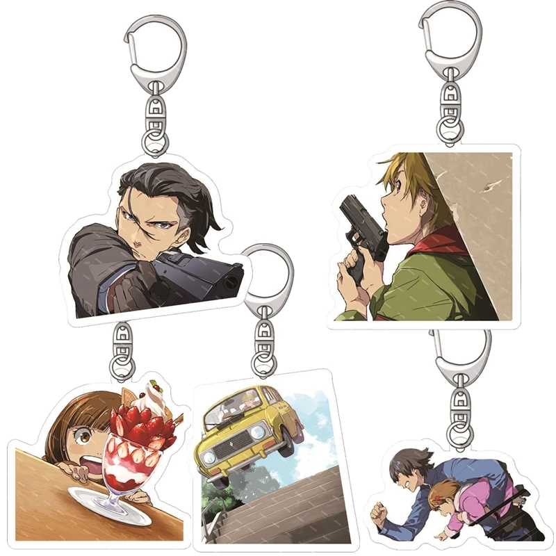 

Anime Buddy Daddies Cosplay Key Chains Acrylic Keychain Pendant Xmas Gifts