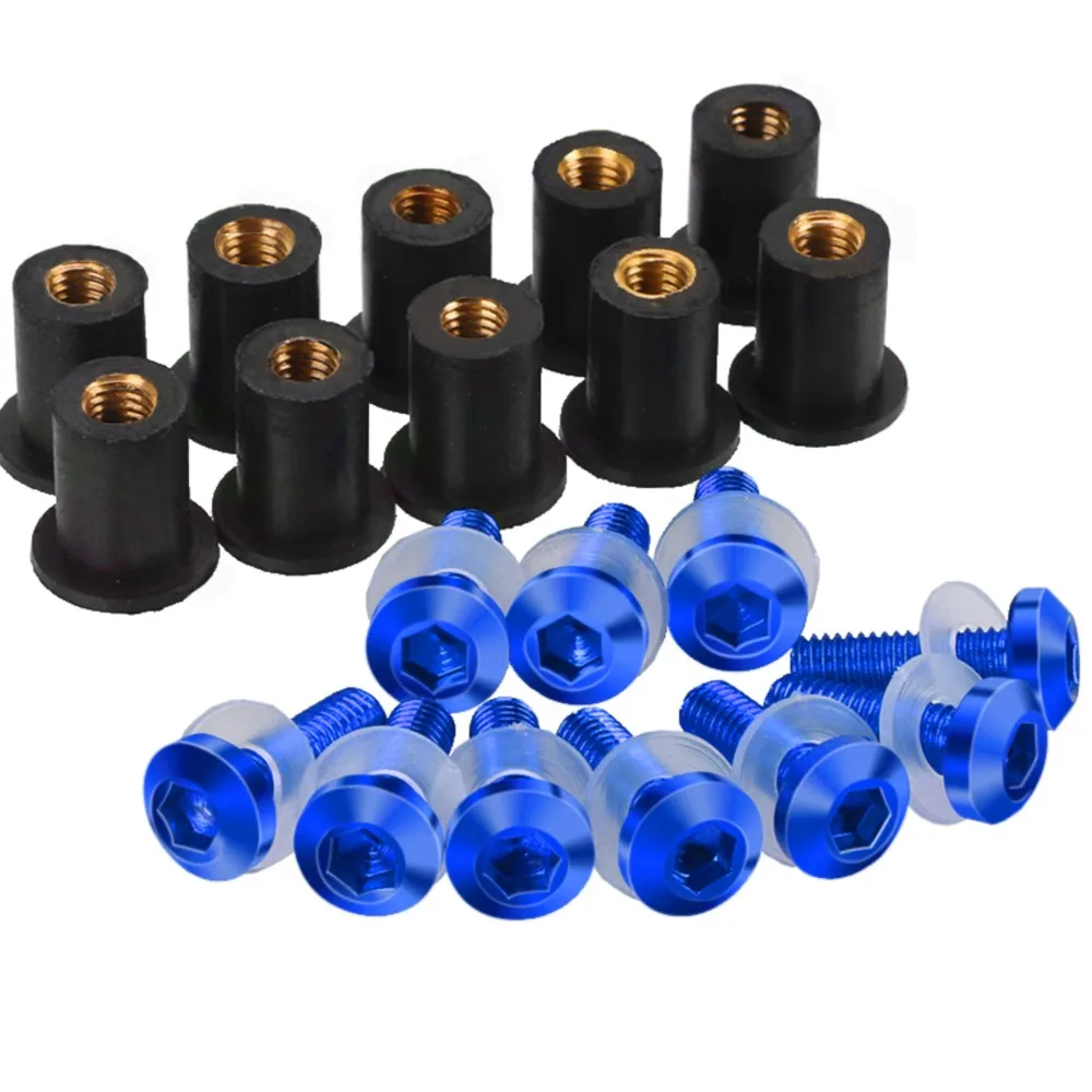 

5 мм 10 шт. болты дефлекторов лобового стекла для Honda CBR125R CBR150R CBR250R CBR300R CBR250RR CBR400R CBR500R CBR600F CBR650F CBR650R