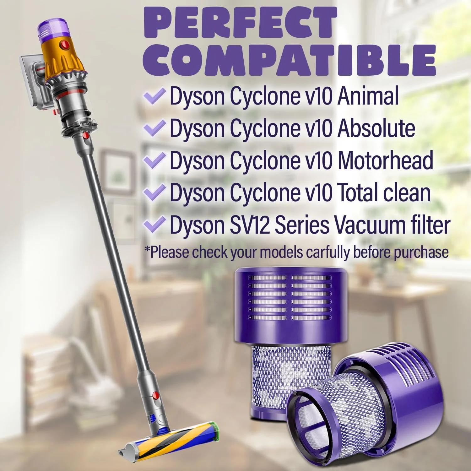 Сменные фильтры HEPA для Dyson Cyclone V10 Animal Absolute SV12V10 полностью чистая беспроводная