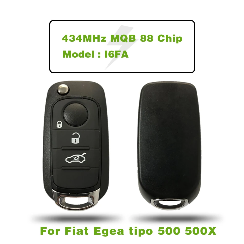 

CN017009 Original PCB Model: I6FA Remote Key Fob For Fiat Egea tipo 500 500X With 434MHz Megamos 88 AES Chip Car Key
