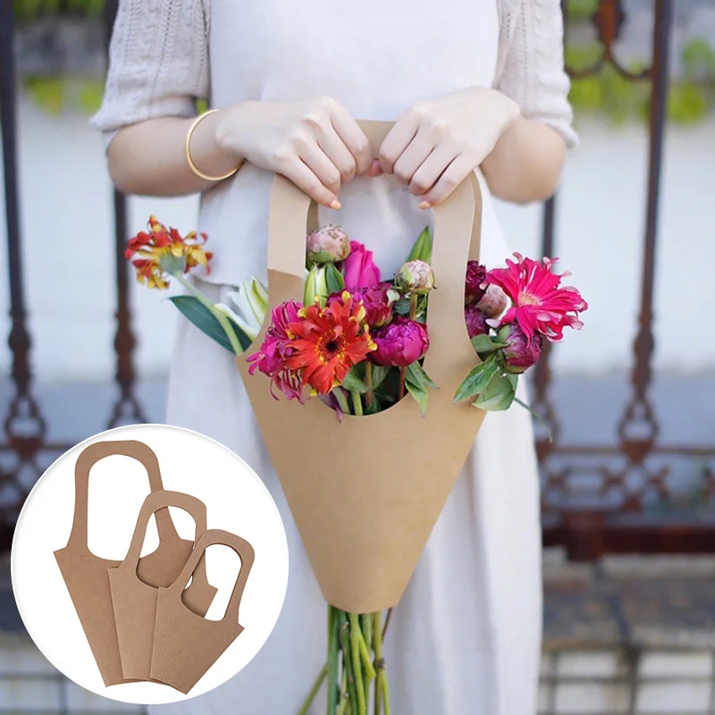 Flower Bags Valentines Day Wrapping Gift Flower Packaging Boxes Home Christmas Wedding Party Decoration