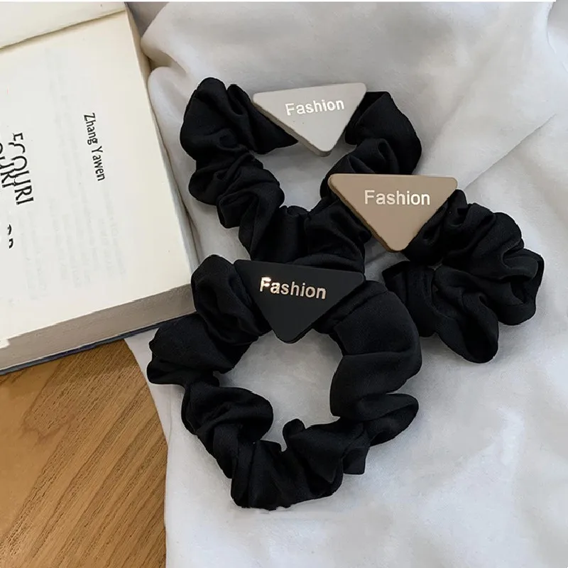 

Женские резинки для волос с треугольными буквами, модные резинки для волос в Корейском стиле, резинки для волос для девочек, аксессуары для ...