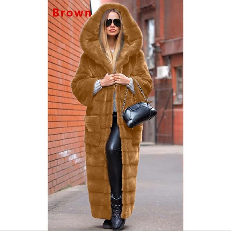 Fur Hooded Cotton-padded Faux Fur Imitation Mink Coat To Keep Warm and Thicken Plush Plush Coat Women's Jacket Windbreaker 2023