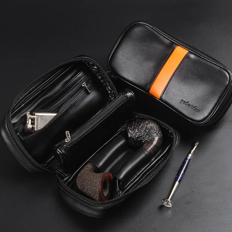 

Tobacco Smoking Pipe Bag Soft PU Leather Smell Proof Portable Herb Tobacco Smoking Pipe Case Smoking Tools Accessories