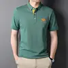 High quality men's cotton embroidered polo shirt 2023 summer new high-end business casual Lapel short sleeve T-shirt 5
