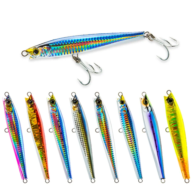 

95mm 40g Winter Minnow Sinking Fishing Lure Hard Plastic Trout Lure Artificial Bait Pesca Wobbler Fishing for Pike Bass