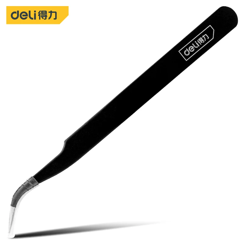 

Stainless Steel Tweezers Maintenance Industrial Precision Curved Straight Sharp Point Tweezer Model Making Tools Hand Tools Set