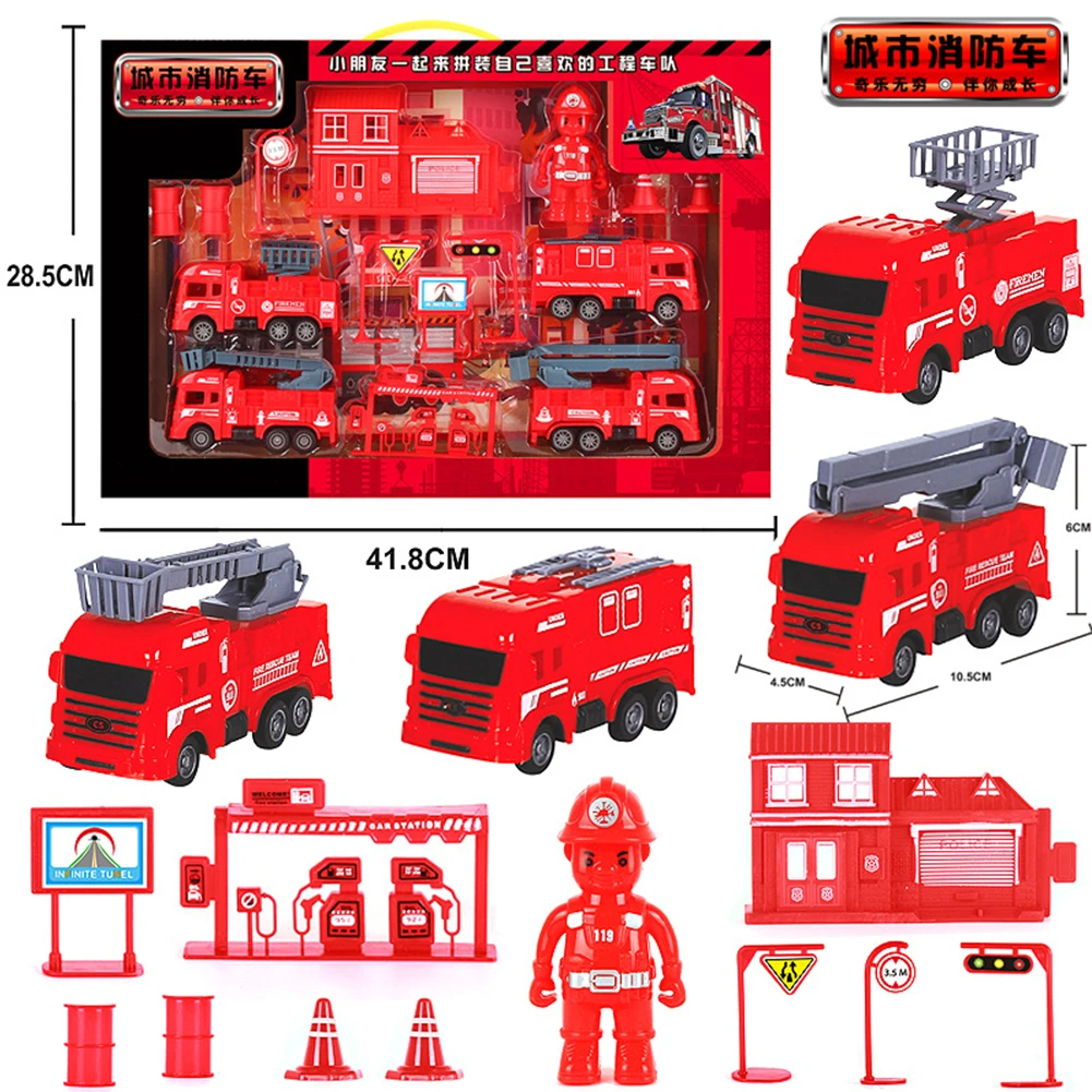 

Model Toys Car Toys Educational Toys Engineering Truck Excavator Gift Box Plastic Pull Back Car Set 380g (About)