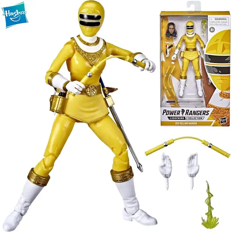 

Hasbro 6 дюймов power Ranger, коллекция молний Zeo, желтый рейнджер, фигурка, Коллекционная модель, игрушка с аксессуарами