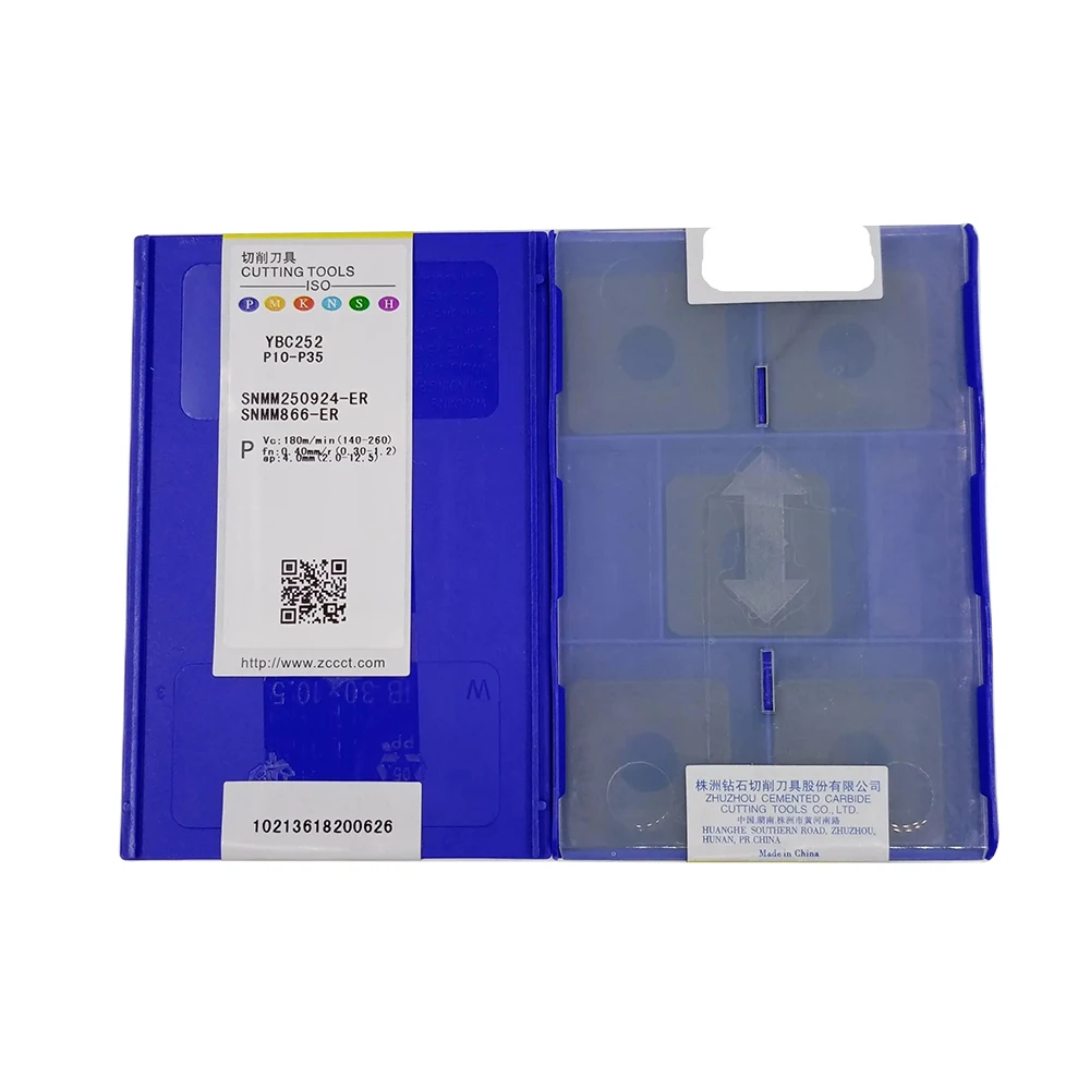 ZCC SNMM250924-ER YBC252 YBM253 Turning Inserts Carbide Cutter For Cutting steel SNMM 866-ER