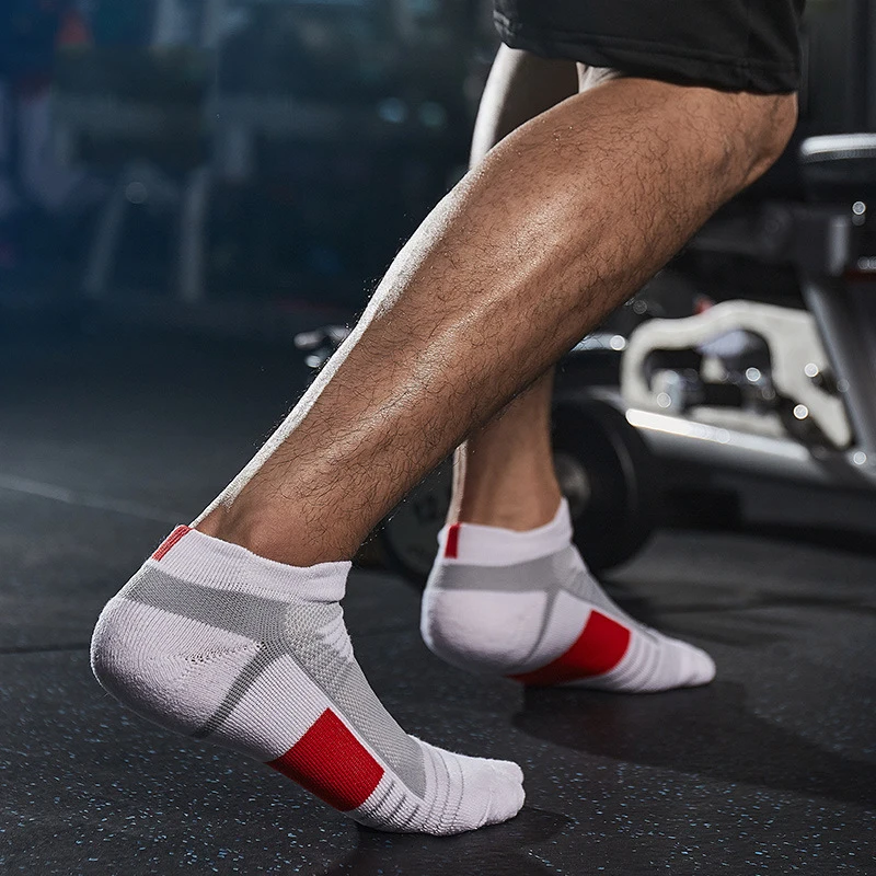 Sports Sock Terry Socks Men's Socks Mesh Breathable Boat Socks Professional Running Socks Low Top Shallow Spring Summer Men Sock