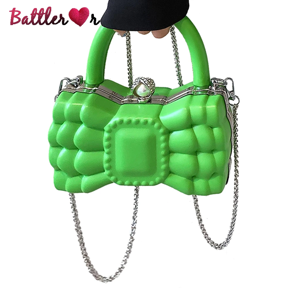 

Bow Tie Diamond Bag for Women Luxury Designer Handbag and Purses 2022 Trend Evening Bags Small Crossbody Bag with Chain Side Bag