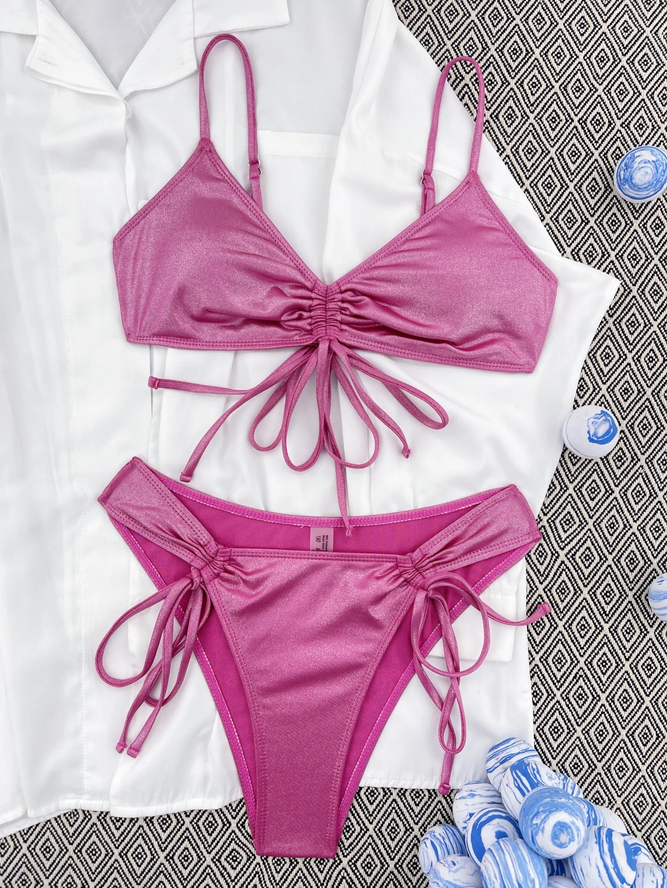 Купальник-бикини пуш-ап Женский пикантный купальник в бразильском стиле