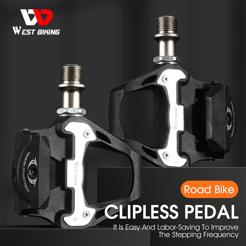 

Professional Alloy SPD-SL Cycling Road Bike Self-locking Pedals Ultralight 2 Sealed Bearing Bicycle Pedal Bike Part Accessories
