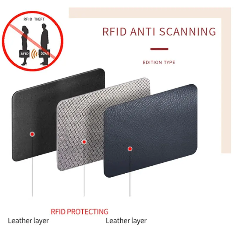 Мужской кошелек из натуральной бычьей кожи с защитой от кражи