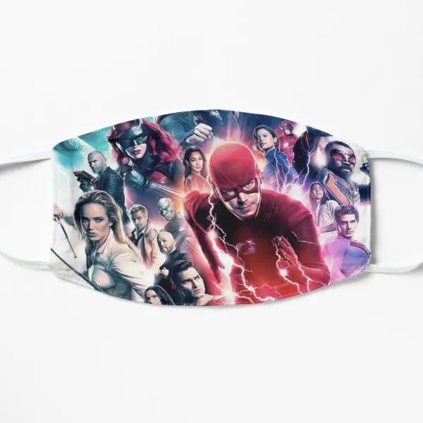

Arrowverse Crisis Flat Printing Face Mask Cosplay Cotton Cartoon Breath Health Fashion Unisex Reusable Sport Winter Washable