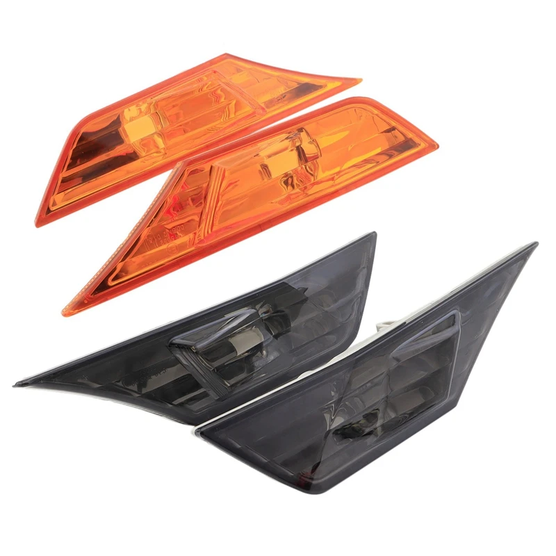 

4PCS Auto Parts Tip Light Fender Light Fender Turn Signal With LED Light For Honda Civic 16-18, Yellow & Black