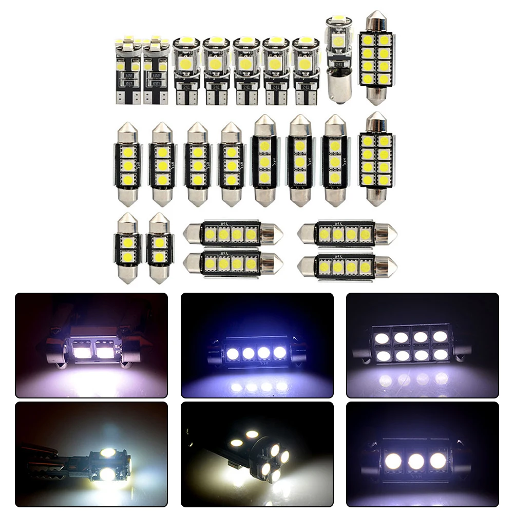 

23 шт./комплект, Автомобильные светодиодные лампы 6500K 10 5050 W5w