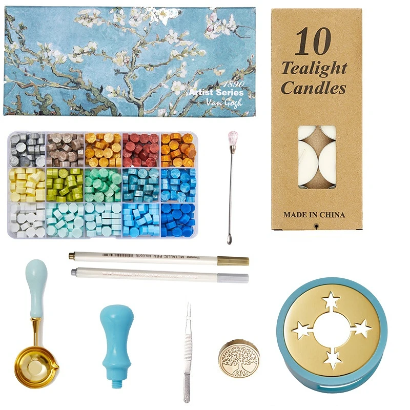 

Fire Lacquer Wax Grain Sealing Wax Seal Gift Box Fire Lacquer Candle Melter Set