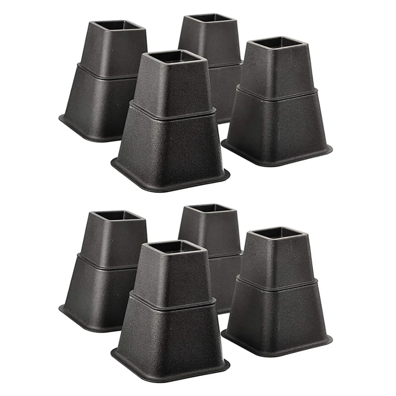 

16Pcs Adjustable Bed Risers Or Furniture Riser To Create An Additional 3 Inches Of Storage Desk Or Sofa Lift
