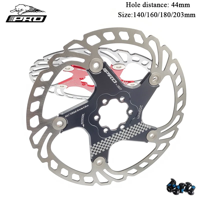 

IIIPRO MTB Bike Floating Rotor Disc Brake Hydraulic Brake Disc 140mm 160mm 180mm 203mm Ultra-light Strong Dissipation Brake Pads