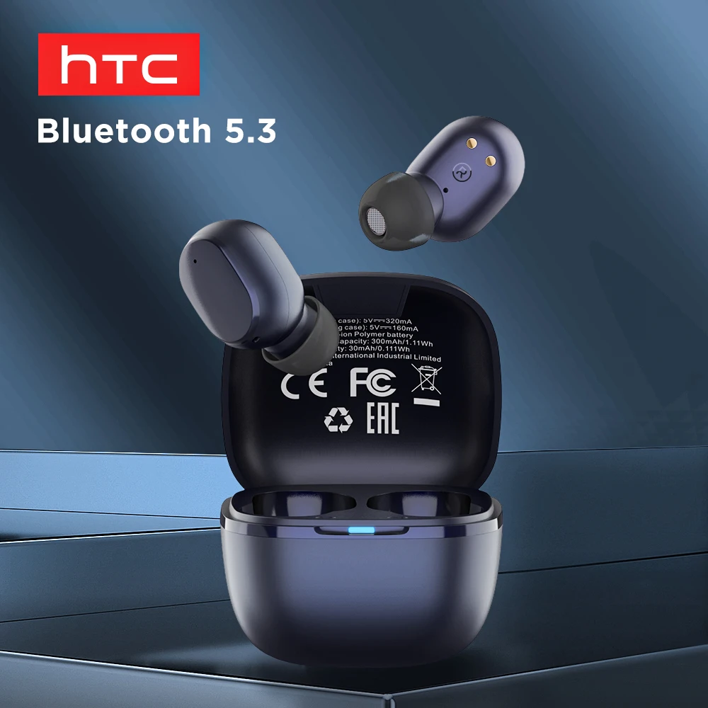 Оригинальные беспроводные наушники HTC TWS6, Bluetooth 5,3, наушники с двойным стерео шумоподавлением, наушники-вкладыши с басами и сенсорным управл...