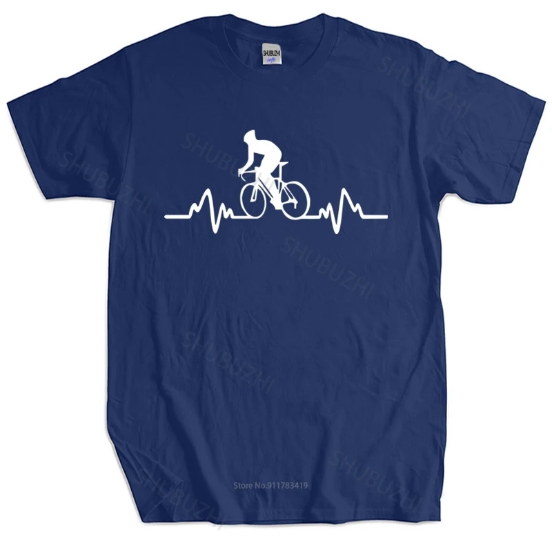

Men Cotton T Shirt Summer Brand Tshirt Cyclings Biker Cyclist Heart Beat Pulse T-SHIRT Biker Jersey Top Tees Mens Tshirt
