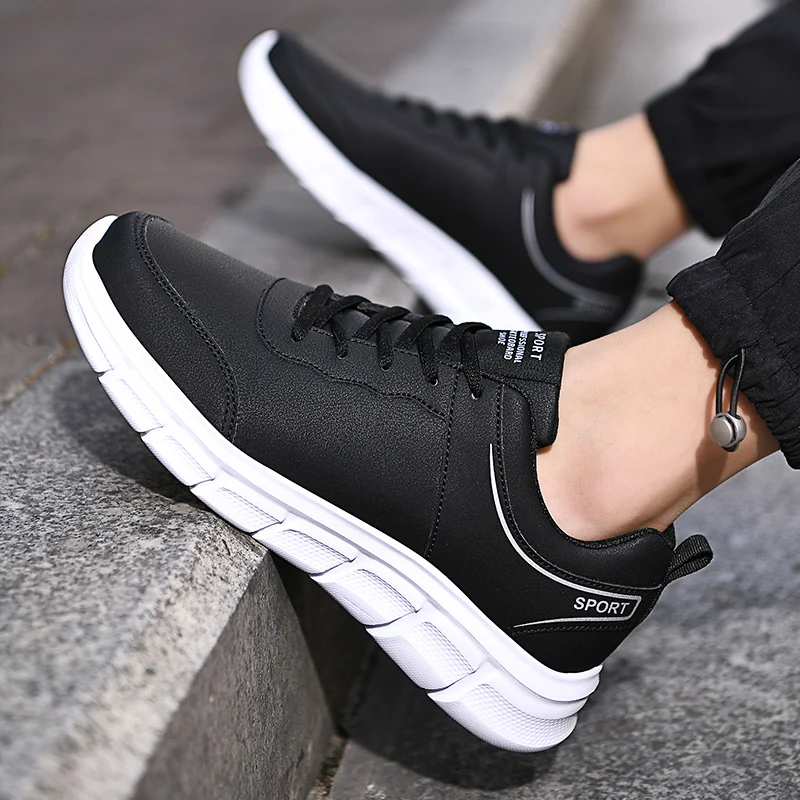 

Spring/Autumn Outdoor Casual Walking Men's Shoes Ultralight Sole PU Leather Shoes Soft Breathable Running Shoes S8920-S8929