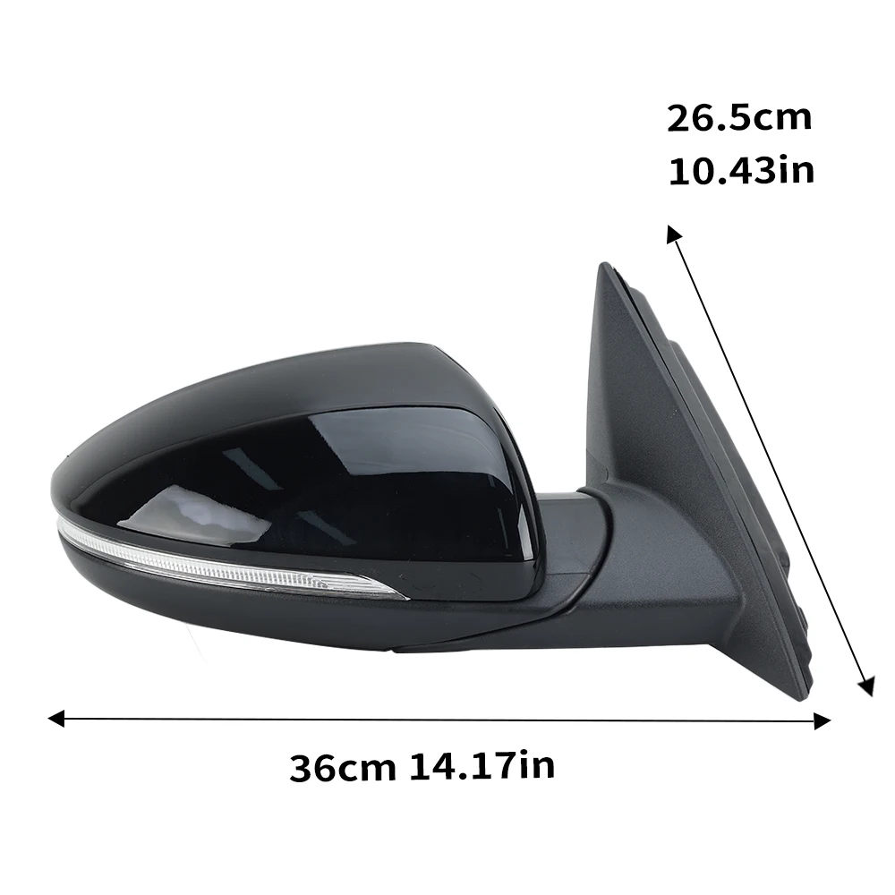 8-проводное боковое зеркало заднего вида в сборе для Kia FORTE/ERATO/SHUMA 2019-2023 черное с