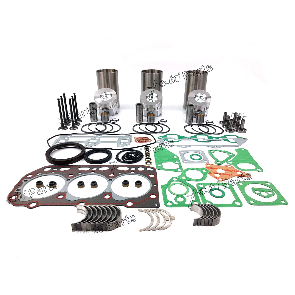 

3D84-2 Cylinder Liner kit 3D84-2 Overhual Kit With Engine Bearings Cylinder Piston Rings Full Gasket K For Komatsu Diesel Engine