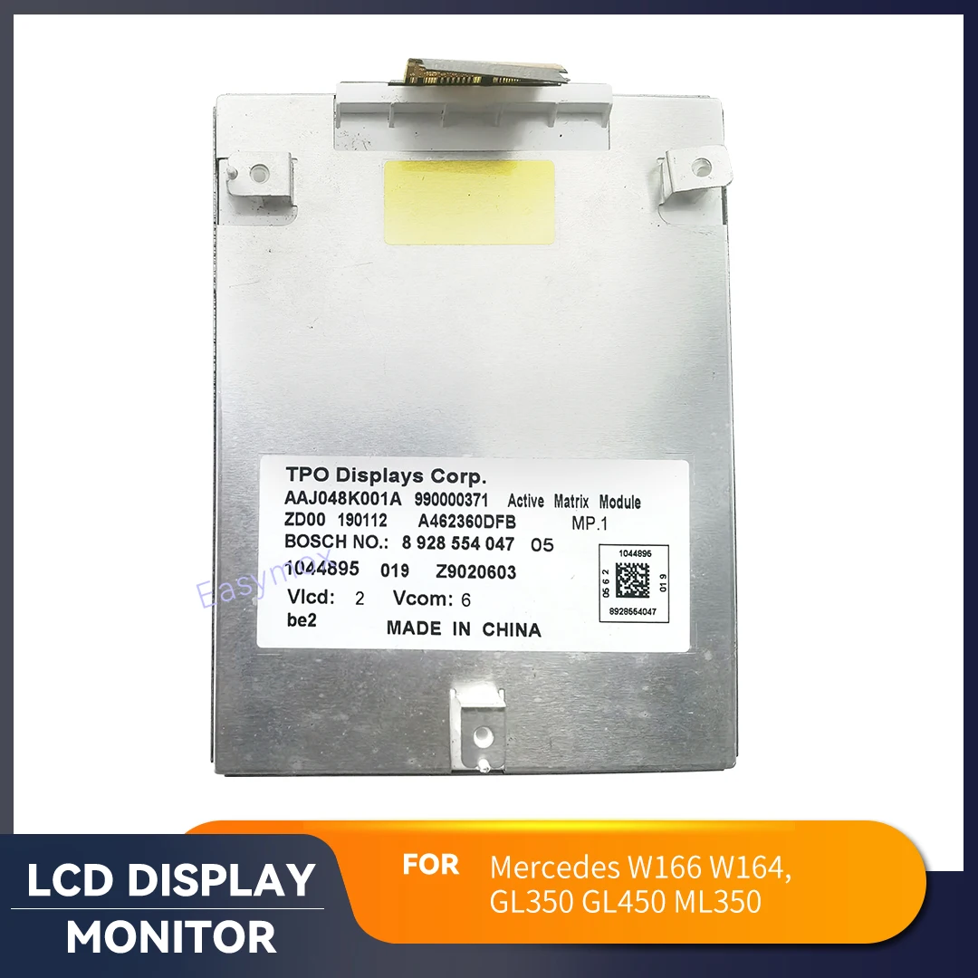 

Оригинальный ЖК-Экран 4,8 дюйма для Mercedes W166 W164 GL350 GL450 ML350, ремонт и Замена ЖК-экрана AAJ048K001A
