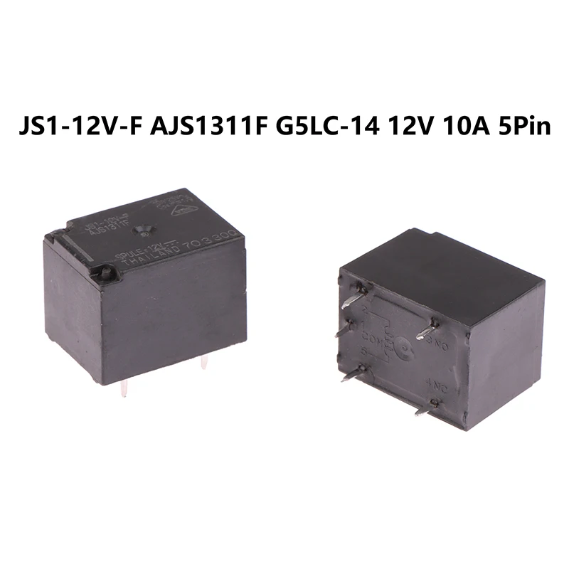 Реле, 1 шт., 12 В постоянного тока, 10 А, 5 контактов, фотоэлемент AJS1311F
