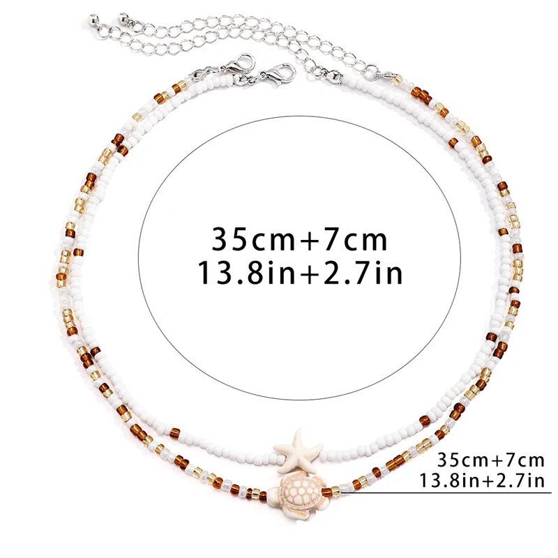 Ожерелье с кулоном в виде морской звезды винтажный богемный стиль небольшие