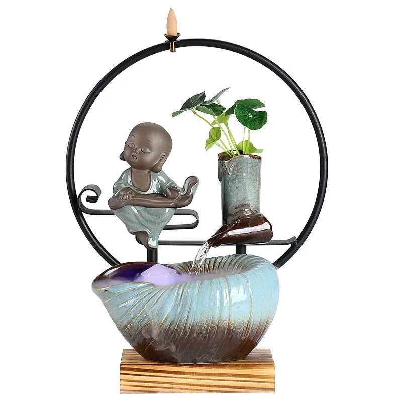 

Gifts Ceramic Crafts Creative Home Wine Cabinet Table Decoration Water Fountain Soft Decoration Ornaments home decor