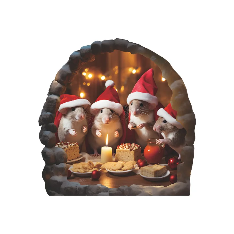 Рождественская наклейка на стену MOONBIFFY