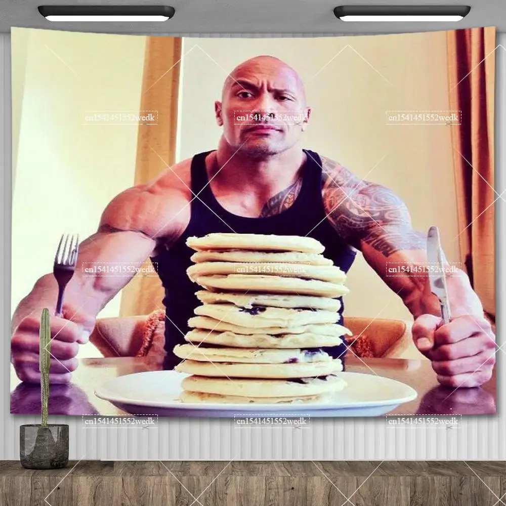 

Гобелен The Rock Johnson с едой черники FFO
