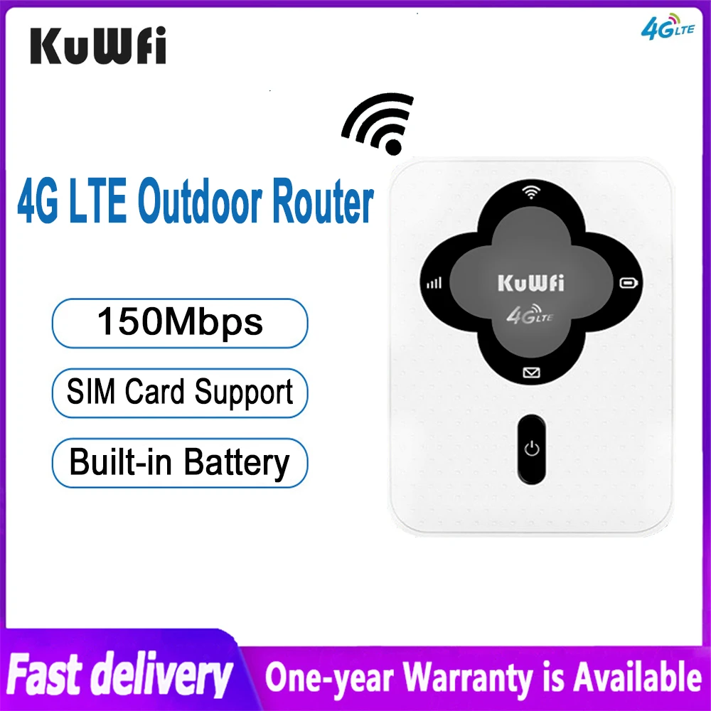 

KuWFi Unlock 150Mbps Wireless Router Mini 4G LTE Wifi Router With SIM Card Slot Portable WI-FI Hotspot Mobile Universal Modem