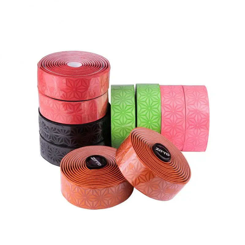 

Bicycle Handlebar Tape Road Handlebar Strap Curved Handles Non-slip Sweat-absorbent Wrap Sticky PU Leather Handlebars Bike Parts