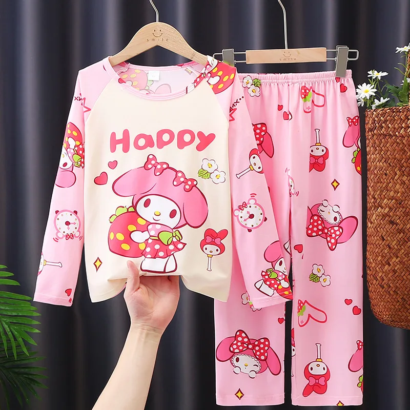 Пушистые детские пижамные комплекты Cinnamoroll с милым рисунком |